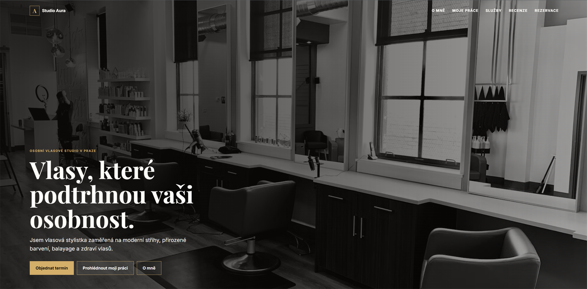 Náhled webu Studio Aura